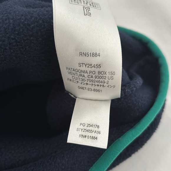 Patagonia Women Synchilla Snap T Fleece Pullover Blue w/green trim sz S - Picture 6 of 7